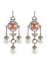 Main View - Click To Enlarge - TUKKA - Diamond pearl coral dangling earrings