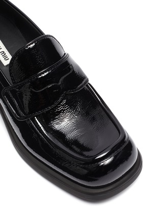 Detail View - Click To Enlarge - MIU MIU - Naplak leather loafers