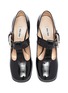 Detail View - Click To Enlarge - MIU MIU - Block heel patent leather Mary Jane pumps