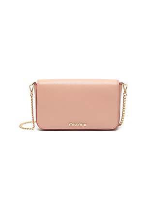 Main View - Click To Enlarge - MIU MIU - Leather wallet crossbody bag