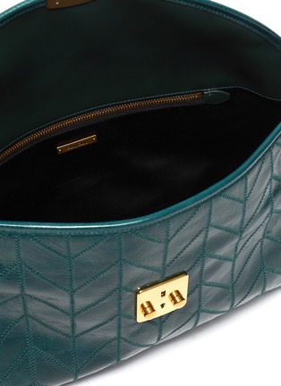 Detail View - Click To Enlarge - MIU MIU - Quilted shiny leather shoulder bag