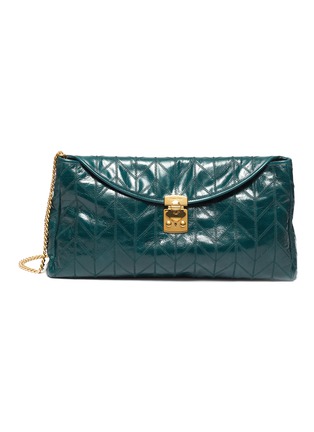 Main View - Click To Enlarge - MIU MIU - Quilted shiny leather shoulder bag