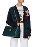 Figure View - Click To Enlarge - MIU MIU - Quilted shiny leather shoulder bag