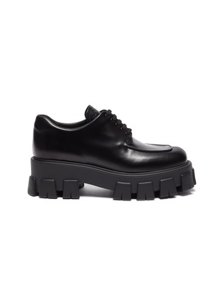 Main View - Click To Enlarge - PRADA - Chunky thunder sole leather oxford shoes
