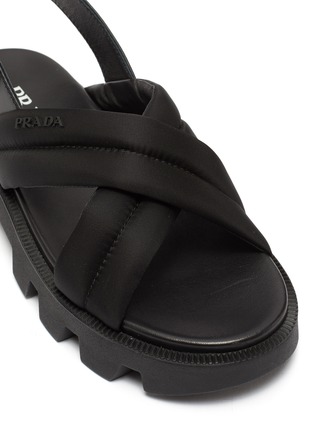 Detail View - Click To Enlarge - PRADA - Thunder sole nylon sandals