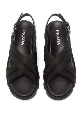 Figure View - Click To Enlarge - PRADA - Thunder sole nylon sandals
