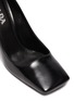Detail View - Click To Enlarge - PRADA - Square toe leather pumps