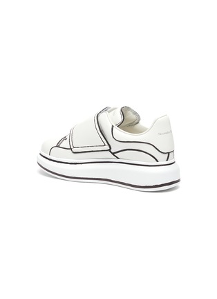 Detail View - Click To Enlarge - ALEXANDER MCQUEEN - Velcro strap sketched oversized kids sneakers
