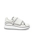 Main View - Click To Enlarge - ALEXANDER MCQUEEN - Velcro strap sketched oversized kids sneakers