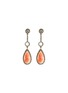Main View - Click To Enlarge - TUKKA - Diamond coral silver dangling earrings