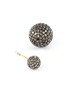 Detail View - Click To Enlarge - TUKKA - Diamond silver set tunnel ball stud earrings