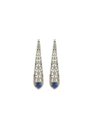 Main View - Click To Enlarge - TUKKA - 'Victorian' diamond sapphire drop earrings