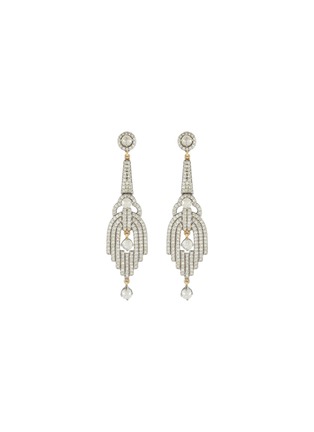 Main View - Click To Enlarge - TUKKA - Diamond silver drop earrings