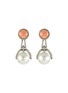 Main View - Click To Enlarge - TUKKA - Diamond pearl coral silver earrings