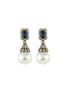 Main View - Click To Enlarge - TUKKA - Diamond pearl sapphire silver earrings