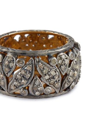 Detail View - Click To Enlarge - TUKKA - Diamond gold silver set ring