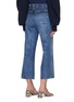 Back View - Click To Enlarge - J BRAND - Joan' Whiskering Wide Leg Crop Denim Jeans
