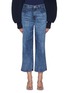 Main View - Click To Enlarge - J BRAND - Joan' Whiskering Wide Leg Crop Denim Jeans