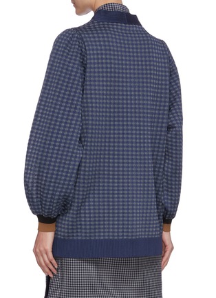 Back View - Click To Enlarge - FENDI - Gingham check cardigan