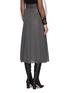 Back View - Click To Enlarge - FENDI - Micro perforated pleat wool midi skirt