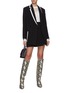 Figure View - Click To Enlarge - FENDI - Frill detail long sleeve underlay camisole top
