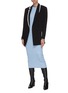 Figure View - Click To Enlarge - FENDI - Anagram embossed knit sleeveless dress
