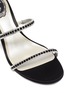 Detail View - Click To Enlarge - RENÉ CAOVILLA - 'Cleo' strass coil anklet satin sandals