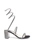 Main View - Click To Enlarge - RENÉ CAOVILLA - 'Cleo' strass coil anklet satin sandals