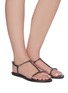 Figure View - Click To Enlarge - RENÉ CAOVILLA - Strass satin thong sandals