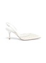 Main View - Click To Enlarge - RENÉ CAOVILLA - Pearl embellished lace slingback pumps