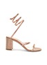 Main View - Click To Enlarge - RENÉ CAOVILLA - Cleo strass embellished satin heeled sandals