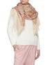 Figure View - Click To Enlarge - AKEE INTERNATIONAL - Paisley embroidered handwoven pashmina shawl
