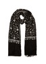 Main View - Click To Enlarge - AKEE INTERNATIONAL - Floral embroidered handwoven pashmina stole scarf