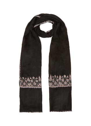 Main View - Click To Enlarge - AKEE INTERNATIONAL - Baildar embroidered border pashmina stole