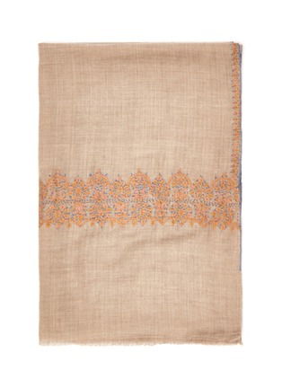 Detail View - Click To Enlarge - AKEE INTERNATIONAL - Baildar embroidered border pashmina stole