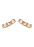 Main View - Click To Enlarge - SARAH & SEBASTIAN - 'Gravity' diamond 14k gold plated earrings