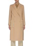 Main View - Click To Enlarge - FENDI - All-over Logo Patch Pocket Double-breast Wool Coat