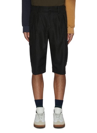Main View - Click To Enlarge - JW ANDERSON - Wool flannel cargo shorts