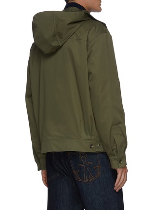 Back View - Click To Enlarge - JW ANDERSON - Neckband cotton twill jacket