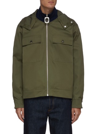 Main View - Click To Enlarge - JW ANDERSON - Neckband cotton twill jacket