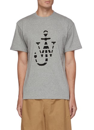 Main View - Click To Enlarge - JW ANDERSON - Lasercut anchor print T-shirt