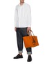 Figure View - Click To Enlarge - JW ANDERSON - Mandarin collar tie element shirt