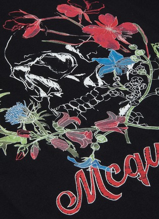  - ALEXANDER MCQUEEN - Skull floral embroidered T-shirt