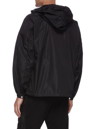 Back View - Click To Enlarge - ALEXANDER MCQUEEN - Floral print nylon hooded jacket