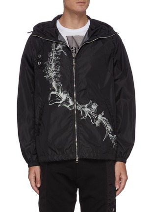 Main View - Click To Enlarge - ALEXANDER MCQUEEN - Floral print nylon hooded jacket