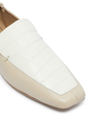 Detail View - Click To Enlarge - MERCEDES CASTILLO - Vera' colourblock croc embossed leather loafers