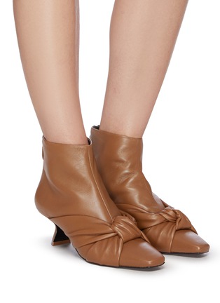 Figure View - Click To Enlarge - MERCEDES CASTILLO - 'Noemi' knot detail leather boots