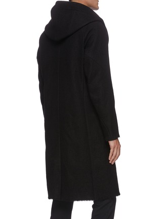 Back View - Click To Enlarge - DEVOA - Oversized hood virgin wool coat