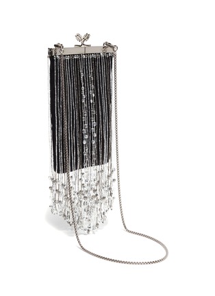 Detail View - Click To Enlarge - PRADA - Bead Fringe Clasp Nylon Crossbody Pouch