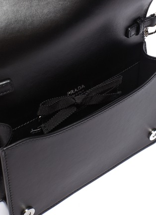 Detail View - Click To Enlarge - PRADA - Mini leather nylon cross body bag